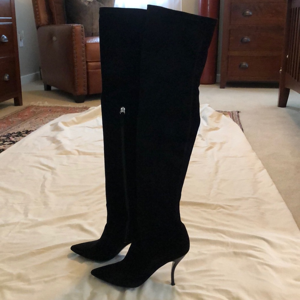 Dolman over the knee black boots